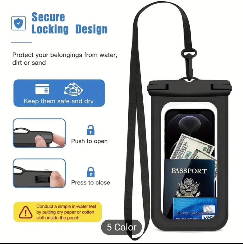 Extra-Large Waterproof Pouches - Keep Your Smartphone Dry & Protected
